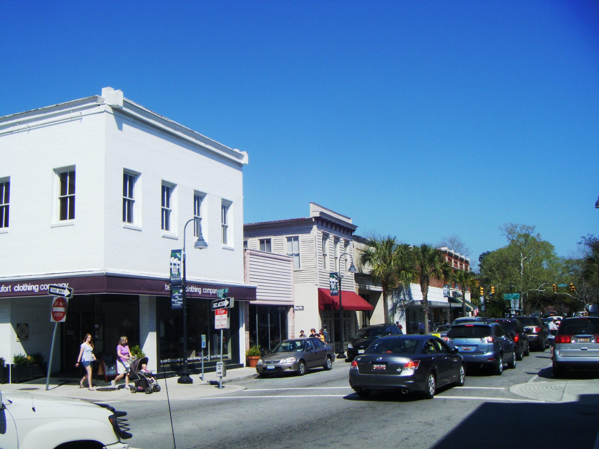 Historic Bay Street, downtown Beaufort